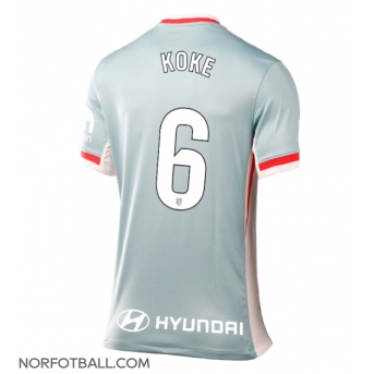 Billige Fotballdrakt Atletico Madrid Koke #6 Replika Bortedrakt Dame 2024-25 Kortermet